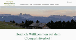 Desktop Screenshot of oberpalwitterhof.com